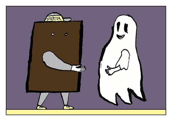 plakát k inscenaci Vrčení, ilustrace na plakátu vytvořil Tadeáš Polák, grafiku Lucie Pangrácová