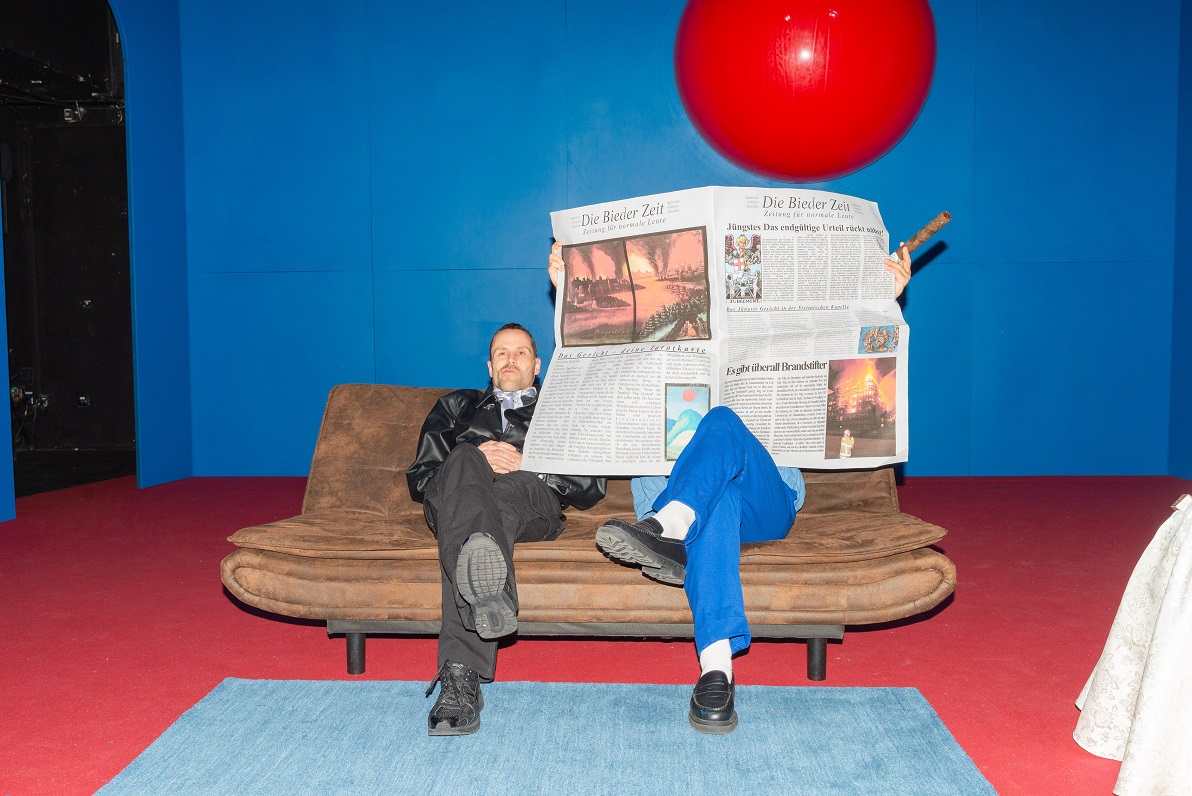 Pan Biedermann a žh&aacute;ři v HaDivadle, foto Alžběta Drcm&aacute;nkov&aacute;